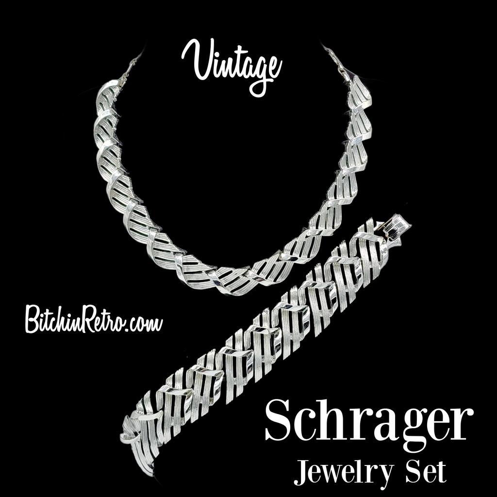 Vintage Schrager Necklace and Bracelet Set for Sale at BitchinRetro.com