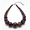 Vintage VCLM Black and Copper Beaded Necklace for Sale at BitchinRetro.com