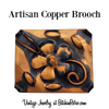 Vintage Artisan Copper Floral Brooch for Sale at itchinRetro.com