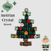 Austrian Crystal Vintage Christmas Tree Brooch