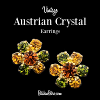 Vintage Austrian Crystal Earrings for Sale at BitchinRetro.com