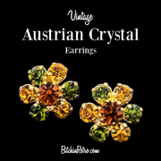 Vintage Austrian Crystal Earrings for Sale at BitchinRetro.com
