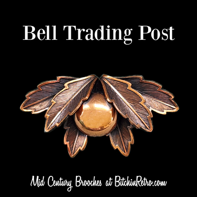 Vintage Bell Trading Post Copper Leaf Brooch for Sale at BitchinRetro.com