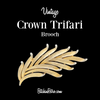 Crown Trifari Vintage Feather or Leaf Brooch
