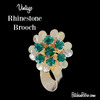 Vintage Green Floral Brooch for Sale at BitchinRetro.com