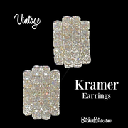Vintage Kramer Rhinestone Earrings for Sale at BitchinRetro.com