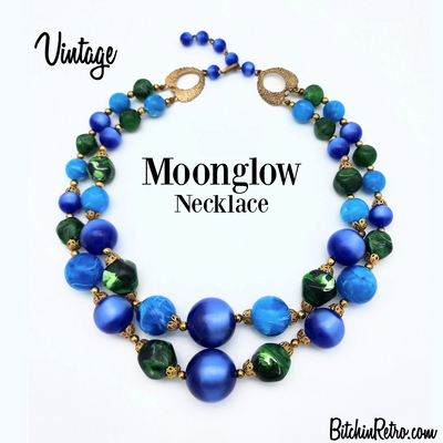 Vintage Moonglow Beaded Necklace for Sale at BitchinRetro.com