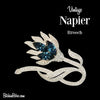 Napier Vintage Tulip Rhinestone Brooch for Sale at BitchinRetro.com