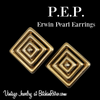P.E.P. Erwin Pearl Vintage Designer Earrings