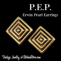P.E.P. Erwin Pearl Vintage Designer Earrings