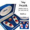 Swank Vintage Button Cover & Tie Tack Gift Set for Sale at BitchinRetro.com
