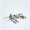 Vintage 1940's Art Deco Style Blue Baguette Rhinestone Brooch available for sale at BitchinRetro.com.