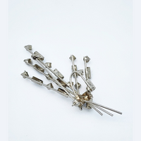 Vintage 1940's Art Deco Style Blue Baguette Rhinestone Brooch available for sale at BitchinRetro.com.