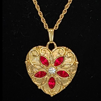 Vintage Avon Heart Rhinestone Pendant for Sale at BitchinRetro.com