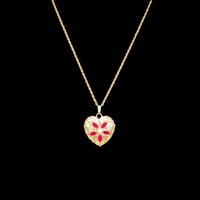 Vintage Avon Heart Rhinestone Pendant for Sale at BitchinRetro.com