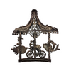 Vintage Copper Carousel Brooch With Flying Pig