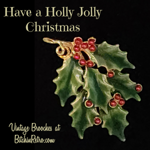Vintage Holly Brooch for Sale at BitchinRetro.com
