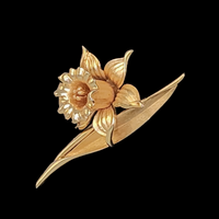 Vintage Crown Trifari Daffodil Brooch for Sale at BitchinRetro.com