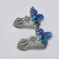 Vintage Sarah Coventry Blue Lagoon Juliana Rhinestone Earrings for Sale at BtchinRetro.com