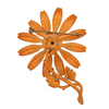 Hedy Vintage Enameled Flower Rhinestone Brooch