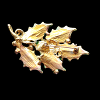 Vintage Holly Leaf Brooch for Sale at BitchinRetro.com