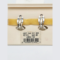 Oscar de la Renta Vintage Textured Hoop Earrings