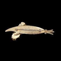 Vintage Tiger Eye and Faux Pearl Brooch for sale at BitchinRetro.com