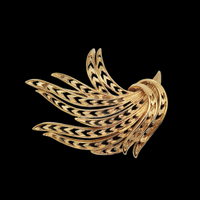 Monet Vintage Leaf, Wheat or Feather Brooch