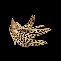Monet Vintage Leaf, Wheat or Feather Brooch