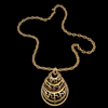 Vintage Monet Pendant Necklace with Greek Key Detail for Sale at BitchinRetro.com