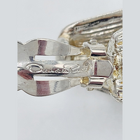 Oscar de la Renta Vintage Textured Hoop Earrings