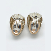 Oscar de la Renta Vintage Textured Hoop Earrings