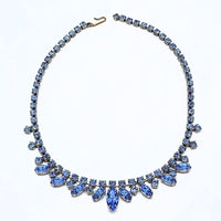 Vintage Baby Blue Rhinestone Necklace for Sale at BitchinRetro.com