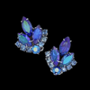 Vintage Sarah Coventry Blue Lagoon Juliana Rhinestone Earrings for Sale at BtchinRetro.com
