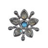 Swarovski Crystal Swan Signed Snowflake Brooch