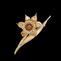 Vintage Crown Trifari Daffodil Brooch for Sale at BitchinRetro.com