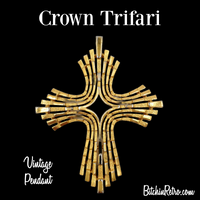 Vintage Crown Trifari Maltese Cross Pendant for Sale at BitchinRetro.com