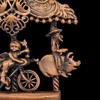 Vintage Copper Carousel Brooch With Flying Pig