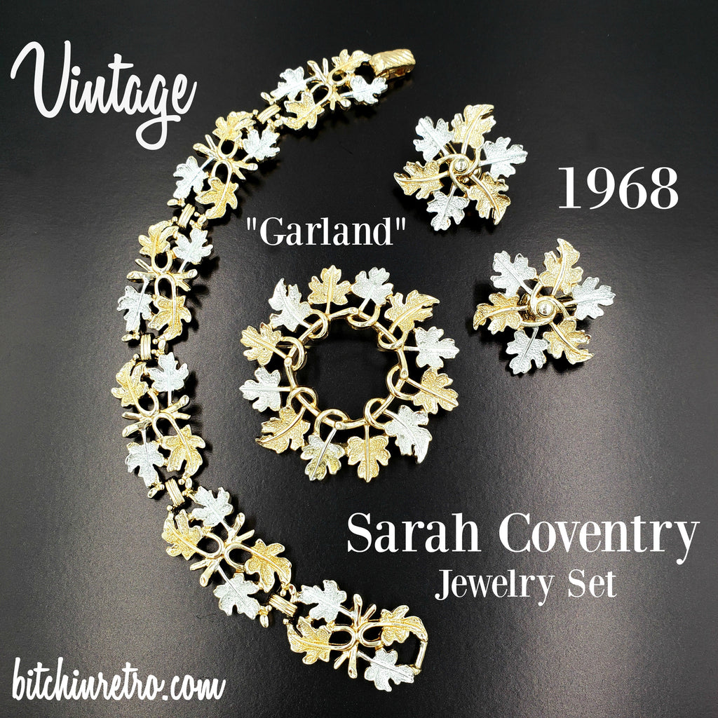 1968 Vintage Sarah Coventry Garland Jewelry Set at bitchinretro.com