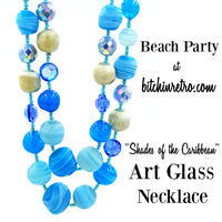 Shades of the Caribbean Art Glass Necklace at bitchinretro.com