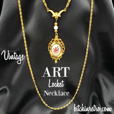 ART Arthur Pepper Vintage Locket Necklace at bitchinretro.com