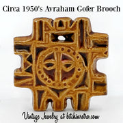 Avraham Gofer Brooch and Pendant Circa 1950's at bitchinretro.com