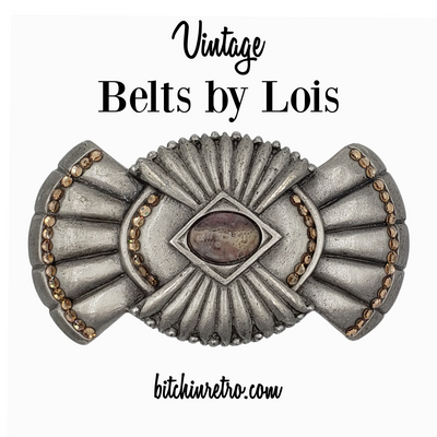 Belts By Lois Vintage Rhinestone Belt Buckle at bitchinretro.com