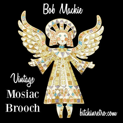 Bob Mackie Vintage Angel Brooch at bitchinretro.com