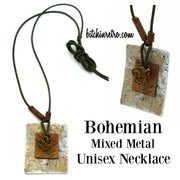Bohemian Mixed Metal Unisex Necklace at bitchinretro.com