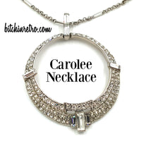 Carolee Rhinestone Necklace at bitchinretro.com