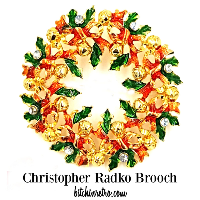KristLand Christmas Animal Brooch Pin - Alloy With Crystal & Enamel, Cute Corsage For Coat Or Bag