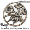 Danecraft Vintage Sterling Silver Floral Brooch at bitchinretro.com