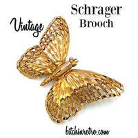 Schrager Vintage Butterfly Brooch at bitchinretro.com