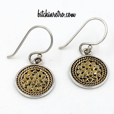 Anna Beck Sterling Silver Disc Earrings at bitchinretro.com